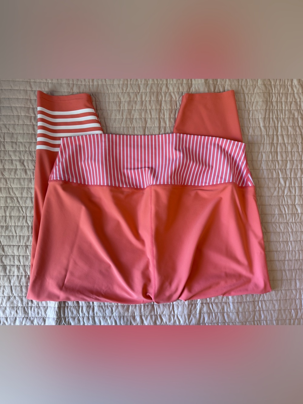 Addison Bay x Nuuly High-Rise Coral Active Leggings - Plus Size - 1X - SEE SET! - Picture 8 of 11
